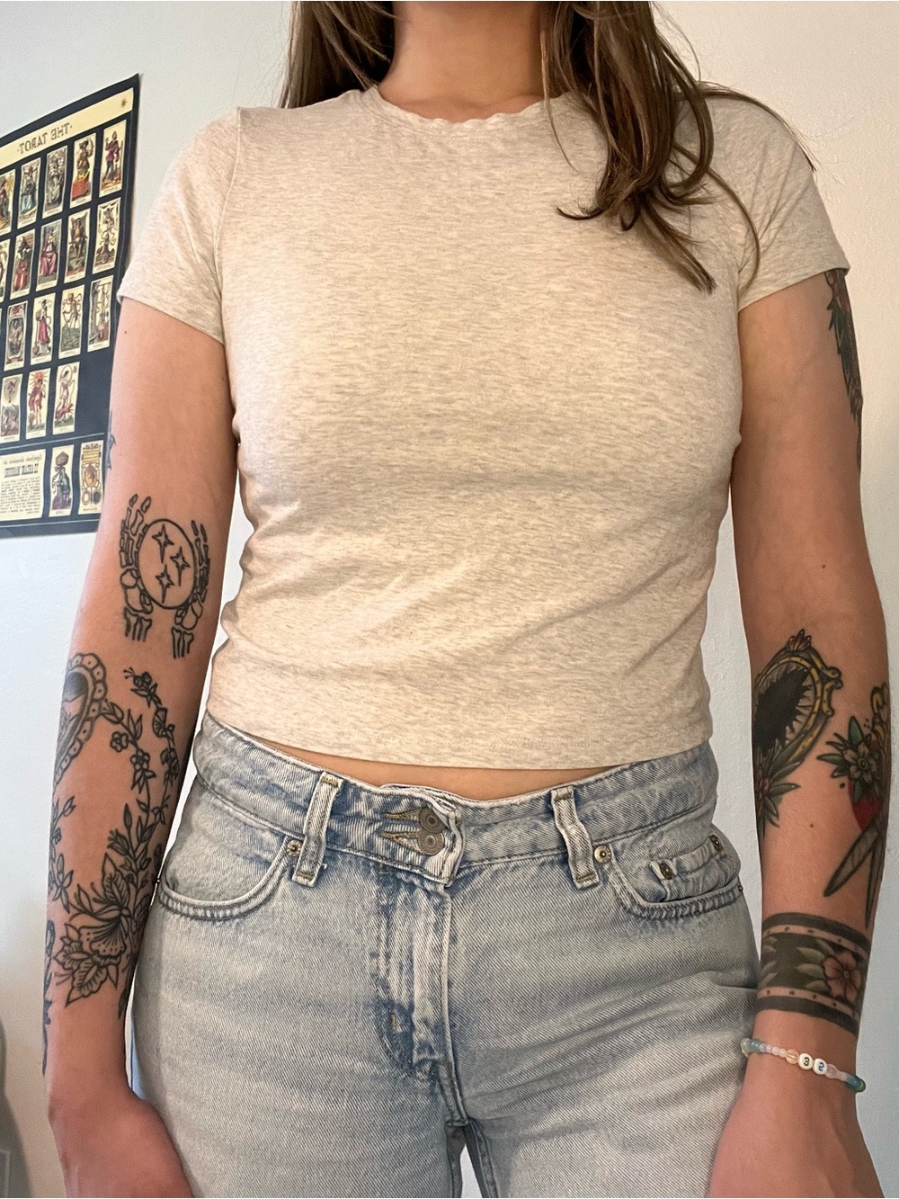 Old Navy Light Gray Crop Top